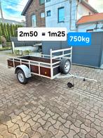 Remorque simple essieu 750kg, Enlèvement, Comme neuf