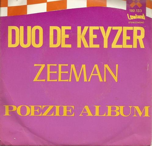 Duo De Keyzer - Poezie album / Zeeman, CD & DVD, Vinyles Singles, Single, En néerlandais, 7 pouces, Enlèvement ou Envoi