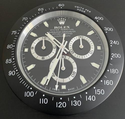 Rolex Daytona - Wandklok zwart - Nieuw!, Huis en Inrichting, Woonaccessoires | Klokken, Nieuw, Wandklok, Analoog, Ophalen of Verzenden