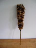 vintage plumeau met echte veren op bamboe stok, Antiek en Kunst, Ophalen of Verzenden