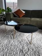 Marmeren salon tafel set - zwart marmer & gouden poten!, Huis en Inrichting, Tafels | Salontafels, Ophalen, Zo goed als nieuw