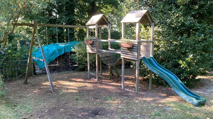 Aire de jeux, portique de jardin en bois, Tuin en Terras, Tuinmeubel-accessoires, Gebruikt, Ophalen