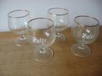 4 Oud Bierglazen Zulte , Verzamelen, Biermerken, Overige merken, Glas of Glazen, Zo goed als nieuw, Ophalen