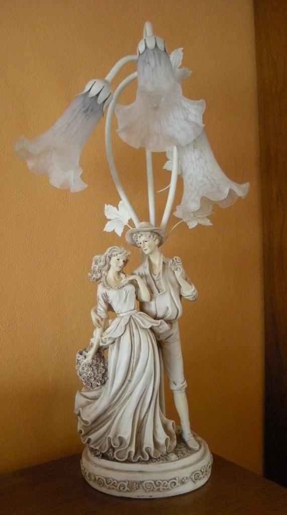 Tafellamp - The Angelica Collection, Huis en Inrichting, Lampen | Tafellampen, Zo goed als nieuw, Glas, Metaal, Overige materialen