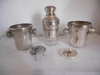 Shaker + 2 verzilverde ijsemmers (wijn, champagne) 000, Antiek en Kunst, Ophalen of Verzenden