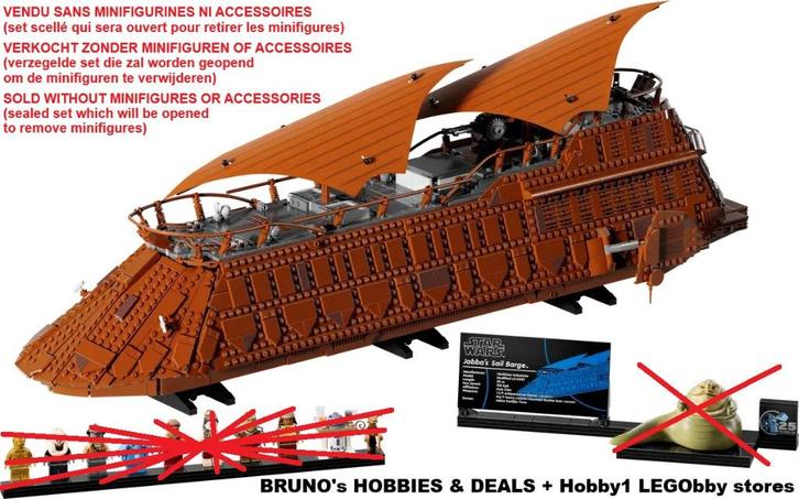 LEGO 75397 Jabba's Sail Barge NIEUW maar ZONDER MINIFIGS, Kinderen en Baby's, Speelgoed | Duplo en Lego, Nieuw, Lego, Ophalen of Verzenden