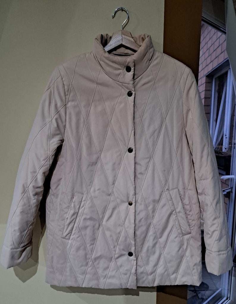 Manteau mi-long doudoune, beige, Ophalen, Zo goed als nieuw, Beige