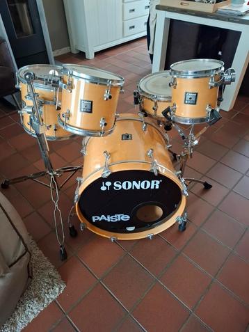 Sonor s class maple made in Germany drumstel shellset, snare