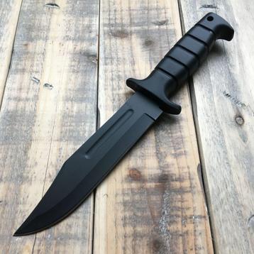 Recht militair "Black Ops" mes (29 cm) in canvas hoes beschikbaar voor biedingen