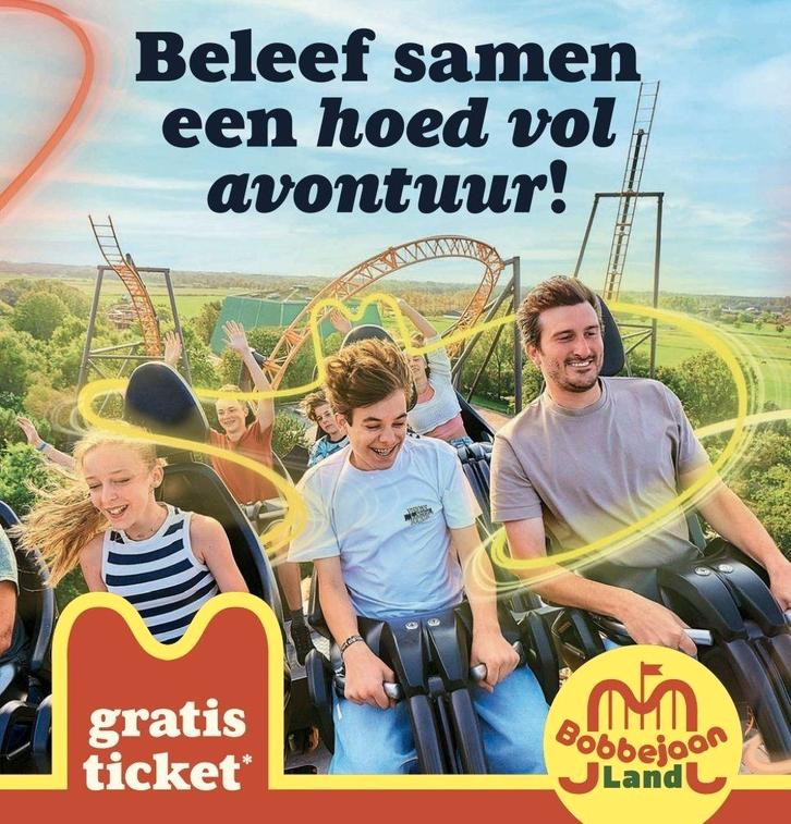 Ticket code voor 1+1 gratis Bobbejaanland, Tickets en Kaartjes, Recreatie | Pretparken en Attractieparken
