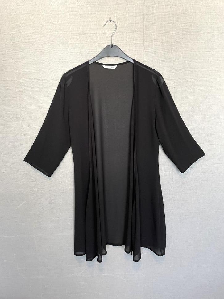 Zwart see through vestje van Atmos fashion (M), Kleding | Dames, Truien en Vesten, Zo goed als nieuw, Maat 38/40 (M), Zwart, Ophalen of Verzenden