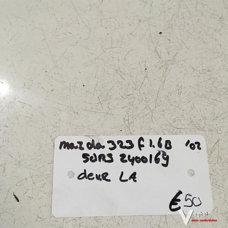 Mazda 323 F 2002 Wagennr 2400169  Portier  Linksachter, Auto-onderdelen, Carrosserie, Deur, Gebruikt, Ophalen