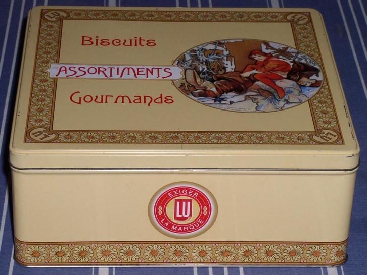 Blikken doos Biscuits Gourmands van LU, Verzamelen, Blikken, Gebruikt, Overige, Overige merken, Ophalen of Verzenden