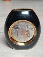 Japans vaasje "The Art Of Chokin" met 24-kt gouden rand, Ophalen of Verzenden