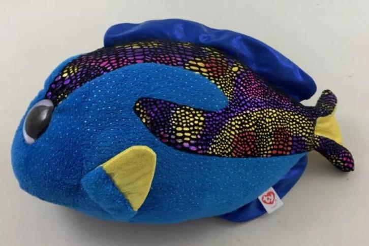 Ty Beanie Aqua Boo Fish plush knuffel 28cm vis 2017, Kinderen en Baby's, Speelgoed | Knuffels en Pluche, Zo goed als nieuw, Verzenden