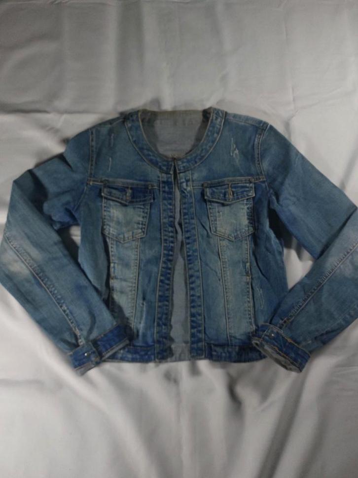 Veste en jean sans marque, Kleding | Dames, Jassen | Zomer, Zo goed als nieuw, Maat 38/40 (M), Blauw, Ophalen of Verzenden