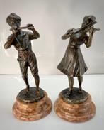 Paar gesigneerde bronzen, Antiek en Kunst, Ophalen of Verzenden