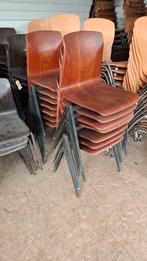 220 industriële SCHOOL vintage retro plywood horeca partij!, Huis en Inrichting, Ophalen of Verzenden, Zo goed als nieuw, Vijf, Zes of meer stoelen