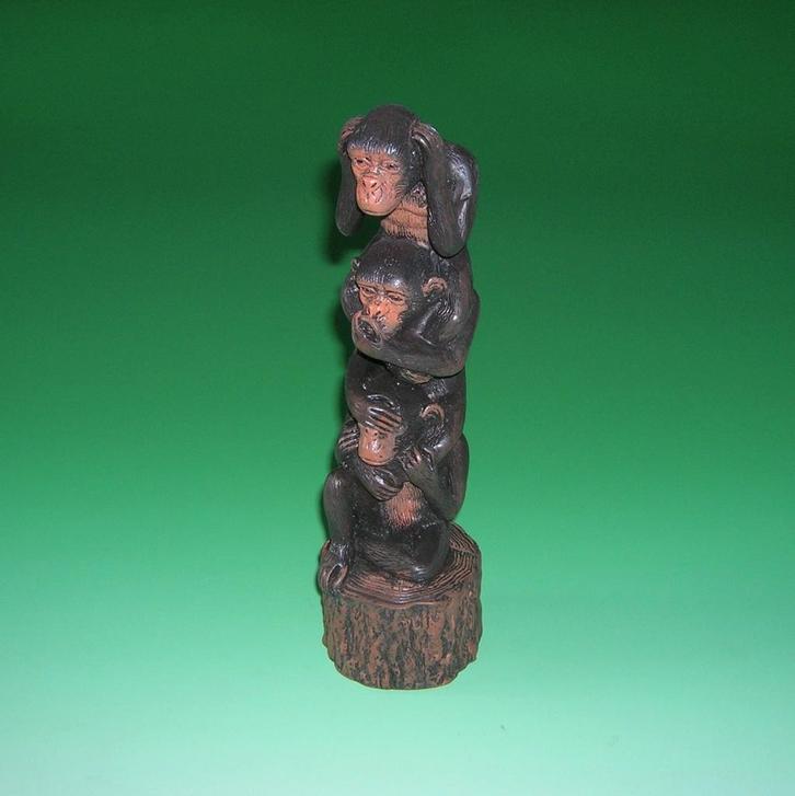 Beeld: Niet horen, niet zien en zwijgen, Collections, Statues & Figurines, Neuf, Animal, Enlèvement ou Envoi