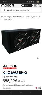 NIEUW audio system r12 evo br-2 subwooferkist + woofers, Nieuw, Ophalen