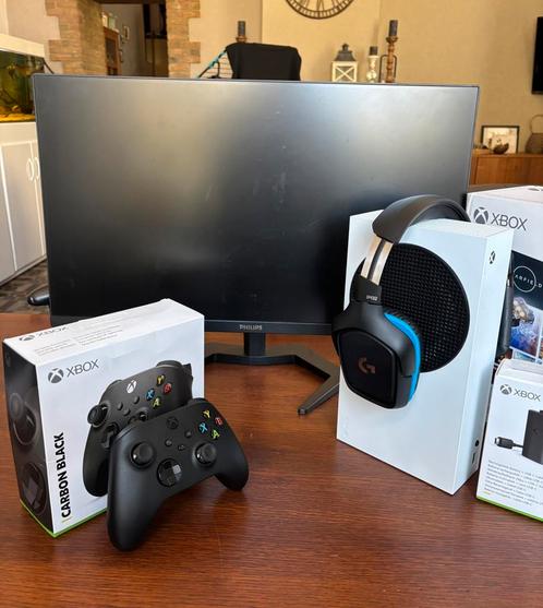 Setup Xbox Serie S Casque Logitech G432 Écran Philips 165 hz, Games en Spelcomputers, Spelcomputers | Xbox Series X en S, Zo goed als nieuw