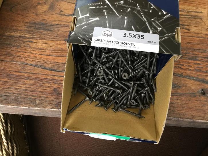 schroeven bevestigingen materiaal, Doe-het-zelf en Bouw, IJzerwaren en Bevestigingsmiddelen, Nieuw, Schroeven, Minder dan 50 mm
