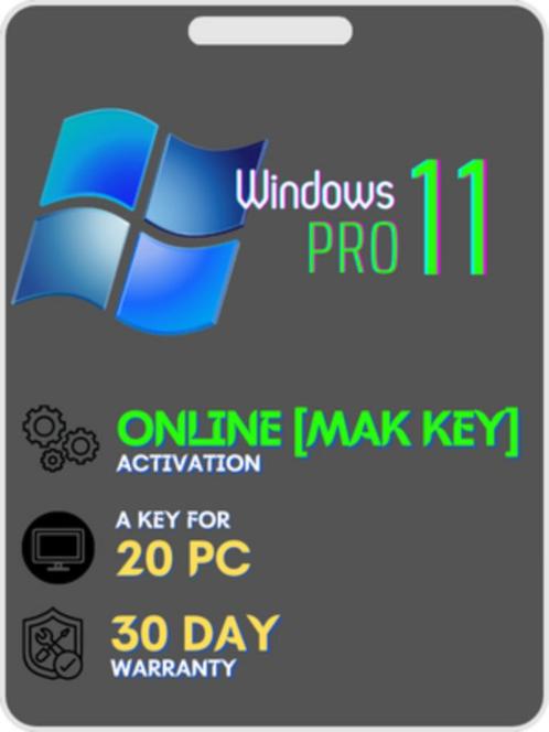 Windows 11 Professional (20PC) (MAK), Computers en Software, Besturingssoftware, Nieuw, Windows, Ophalen of Verzenden