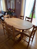Table en chêne et 6 chaises, Maison & Meubles, Salles à manger complètes, Enlèvement, Comme neuf