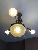 Lustre pâte de verre 3 tulipes et une vasque, Enlèvement