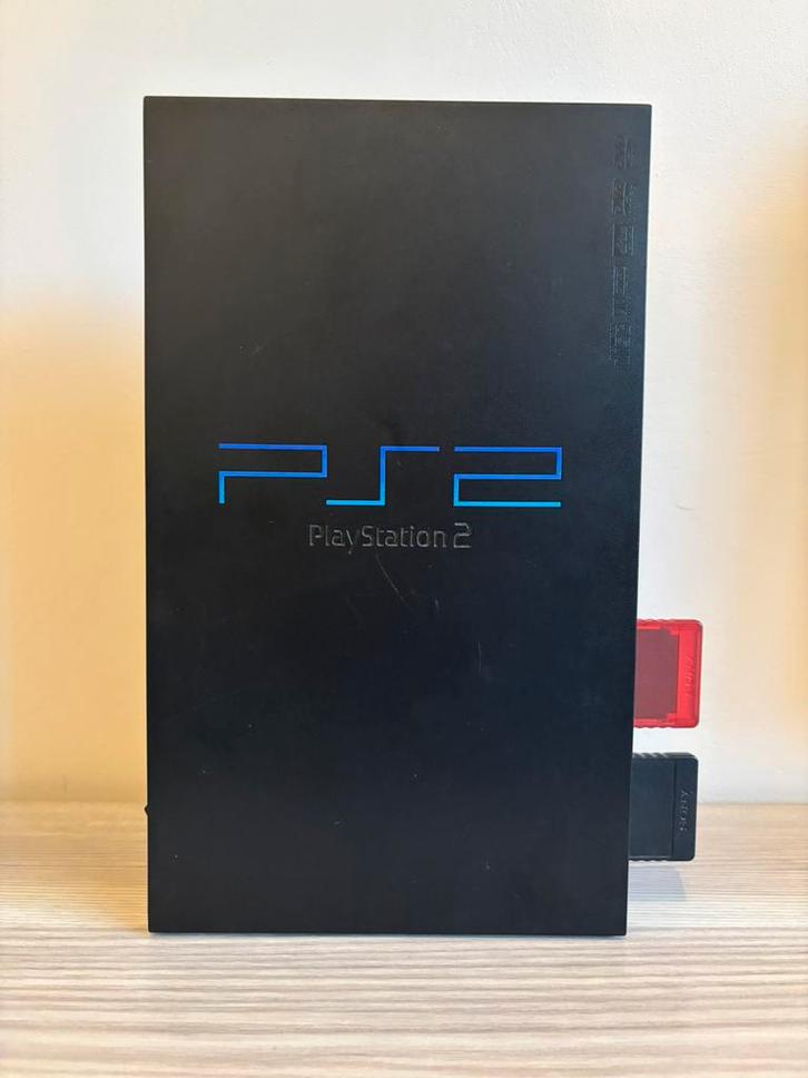 Playstation 2 - 3 controllers - HDMI aansluiting, Games en Spelcomputers, Spelcomputers | Sony PlayStation 2, Gebruikt, Slim, Zwart