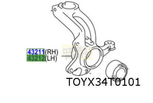 Toyota Aygo Fuseestuk Links voor Origineel! 432120H020, Auto-onderdelen, Ophanging en Onderstel, Toyota, Nieuw, Ophalen of Verzenden