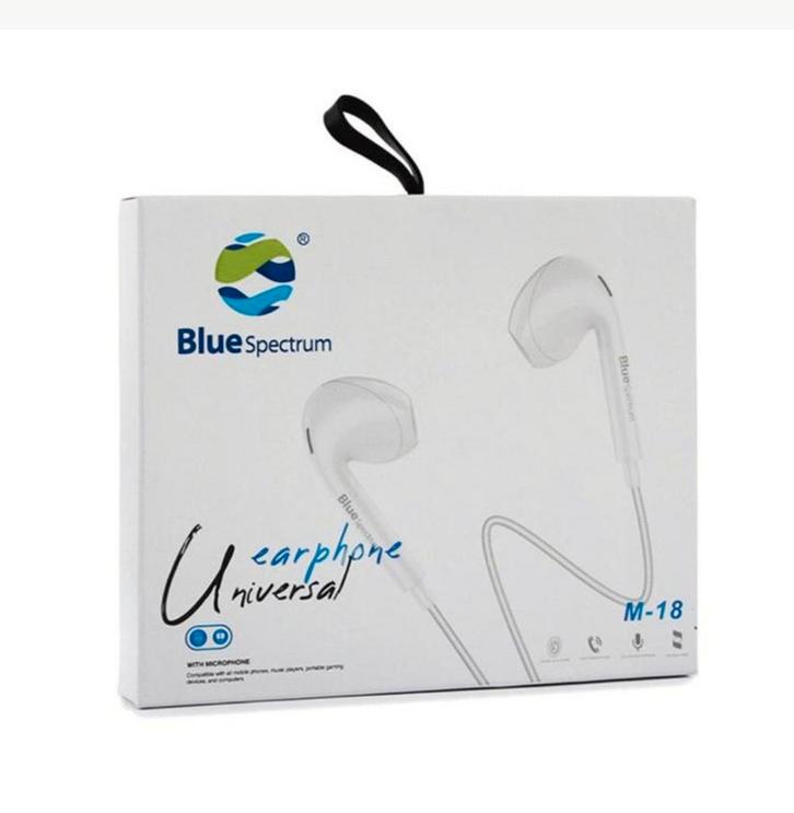 Blue Spectrum witte oortelefoon, Telecommunicatie, Mobiele telefoons | Oordopjes, Nieuw, Ophalen of Verzenden
