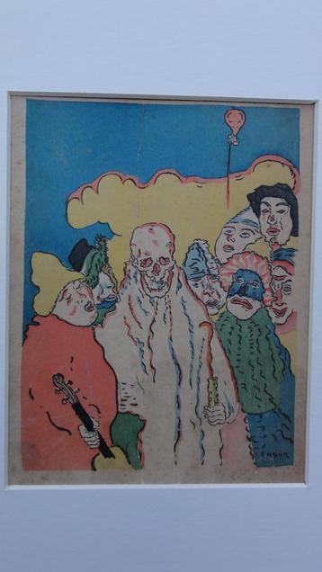 litho James Ensor zeldzaam