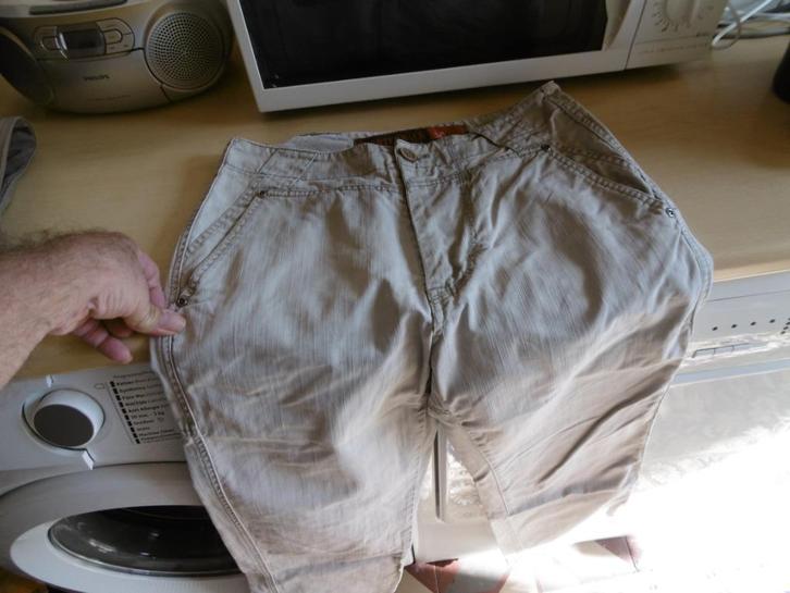 lange heren broek; quarterback, 30/2, Kleding | Heren, Broeken en Pantalons, Gedragen, Maat 46 (S) of kleiner, Beige, Ophalen of Verzenden