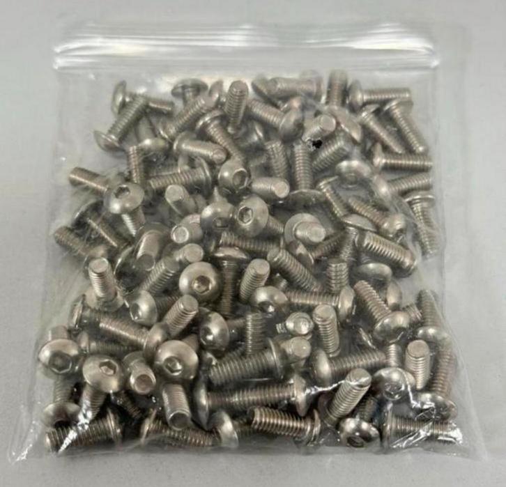 100 stuks M4 10mm inbus-bouten inbusbouten rvs schroeven, Doe-het-zelf en Bouw, IJzerwaren en Bevestigingsmiddelen, Nieuw, Bouten of Moeren