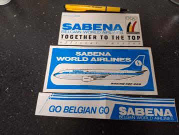 Lot stickers Sabena vliegtuig Boeing 737 beschikbaar voor biedingen