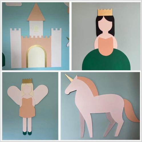 Wanddecoraties - Hout - kleur - Nieuw, Kinderen en Baby's, Kinderkamer | Inrichting en Decoratie, Zo goed als nieuw, Wanddecoratie