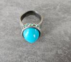 Ring met blauwe steen, Ophalen of Verzenden, Gebruikt