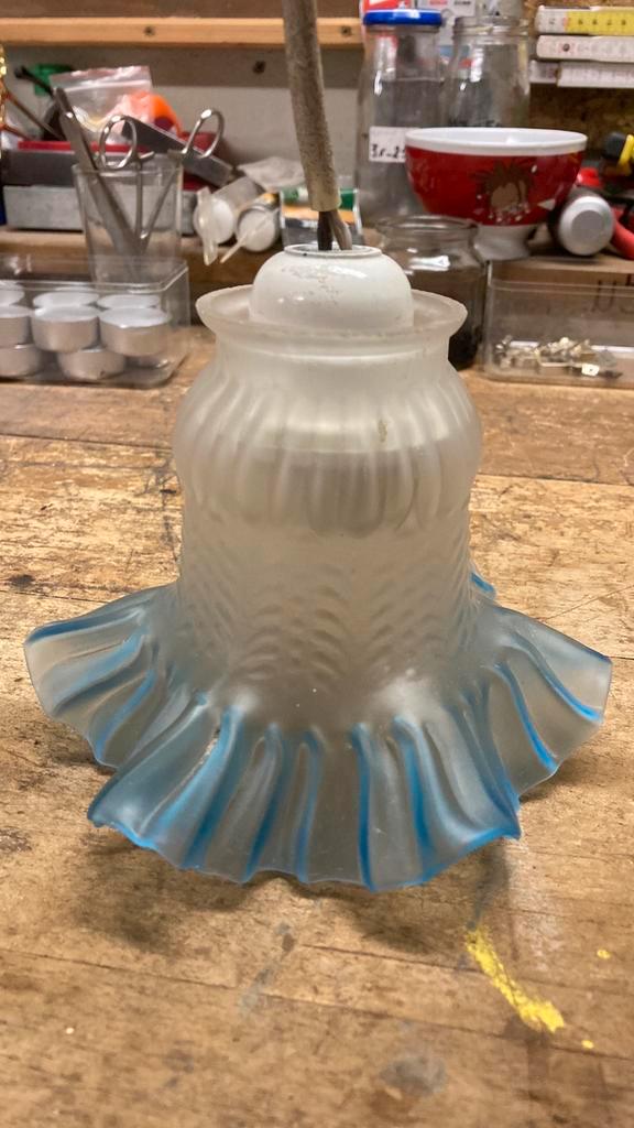 Opaalglazen vintage lampekapje, Antiek en Kunst, Antiek | Verlichting, Ophalen