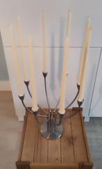 Kandelaar staal mét 8 kaarsen, Ophalen, 25 tot 50 cm, Nieuw, Metaal