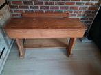Houten oude schoolbank, Huis en Inrichting, Tafels | Sidetables, Ophalen, Gebruikt