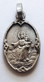M87 * Oud Scapulier Medaillon * Moeder Maria , Kindje Jezus, Ophalen of Verzenden, Christendom | Katholiek