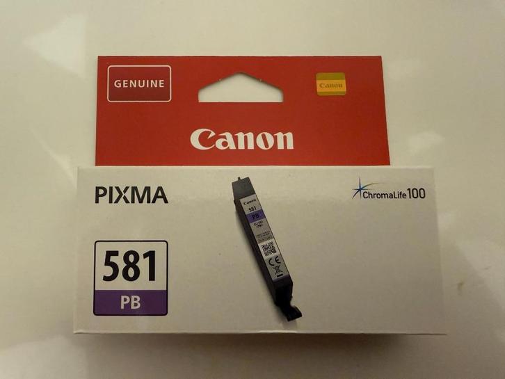 Originele Inktpatronen Canon Pixma 581 PB (Photo Blue), Computers en Software, Printerbenodigdheden, Nieuw, Cartridge, Ophalen of Verzenden