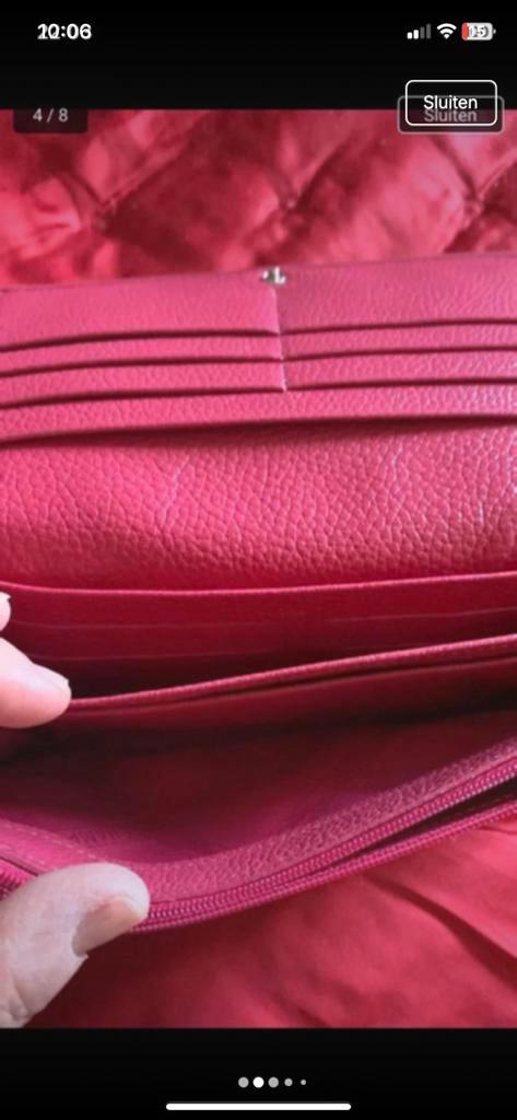 Prachtige splinternieuwe fuchsia portefeuille Longchamps, Bijoux, Sacs & Beauté, Porte-monnaie & Portefeuilles, Neuf, Autres marques