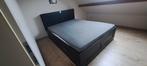 ikea bed met latten bodem, Huis en Inrichting, Slaapkamer | Bedden, Ophalen, Zwart, Tweepersoons, Zo goed als nieuw