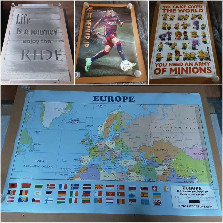 Partij grote posters (29 stuks), Diversen, Rommelmarktspullen, Ophalen