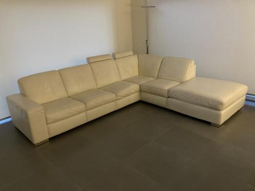 Salon leder, Huis en Inrichting, Zetels | Zetels, Zo goed als nieuw, Hoekbank, Vierpersoons of meer, 300 cm of meer, 75 tot 100 cm