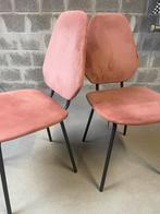 Oud roze velvet stoelen 2x, Huis en Inrichting, Stoelen, Ophalen, Twee, Overige kleuren, Vintage