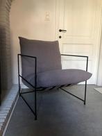 westwing Wayne armchair grey metal modern fauteuil, Huis en Inrichting, Fauteuils, Ophalen, Minder dan 75 cm, Zo goed als nieuw