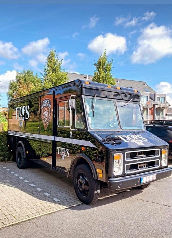 GMC Stepvan Foodtruck, Auto's, GMC, Particulier, Overige modellen, LPG, Overige carrosserie, 3 deurs, Handgeschakeld, Zwart, Achterwielaandrijving